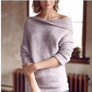 Off Shoulder Anthropologie Lavender Sweater
